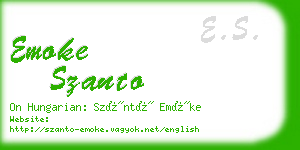 emoke szanto business card